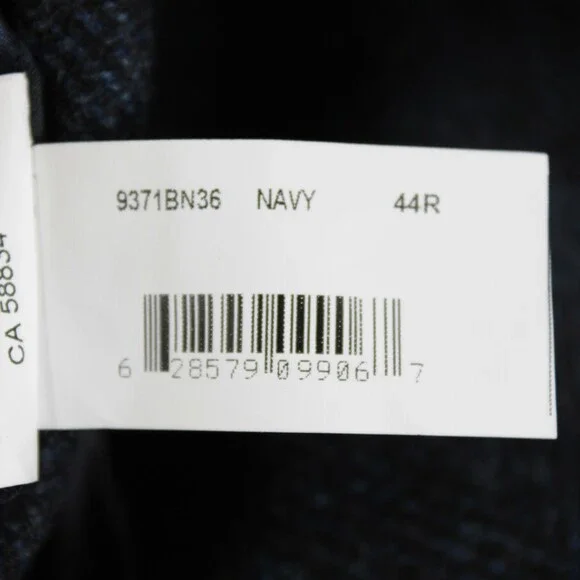 Cardinal of Canada NWT Top Coat Size 44R US Blue & Black Herringbone Wool/Cash